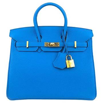 Captivating Blue Birkin Bag from the House of Herms